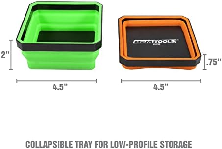 OEMTOOLS 26052 Magnetic Foldable Tray, 4 Pack Collapsible Bowl Set - Image 2
