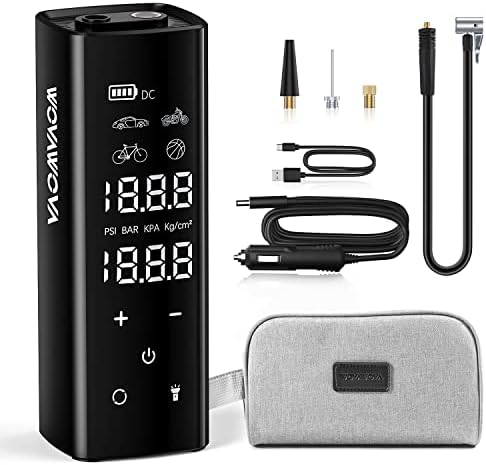 WOVAWOVA Tire Inflator Portable Air Compressor,12000 mAh Air Pump,150PSI