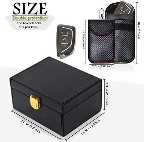 Faraday Box for Car Keys & 2 Pack Faraday Bag for Key Fob Protector, RFID Key - Image 3