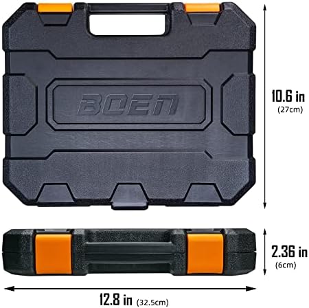 BOEN 1/2" Drive SAE Deep Impact Socket Set, 19 Piece Cr-V Steel Socket Set - Image 6