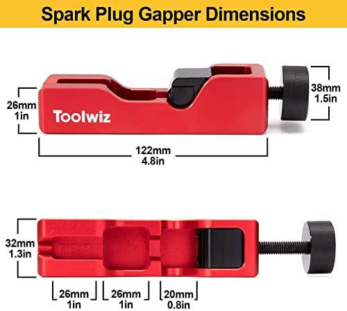Toolwiz Spark Plug Gap Tool, Spark Plug Gapping Tool with 32 Blade Steel Feeler - Image 7