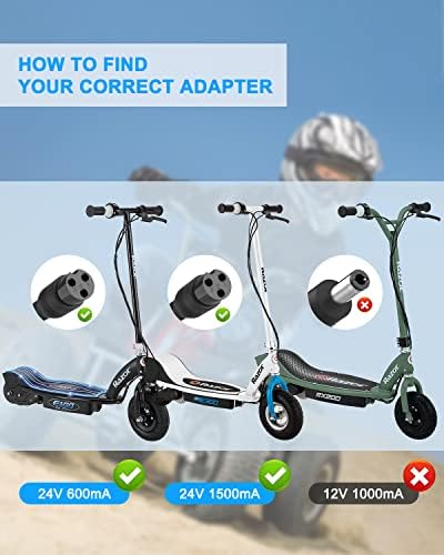 Charger for Razor Electric Scooter MX350, Dirt Bike, E100, E200, E300 - Image 4