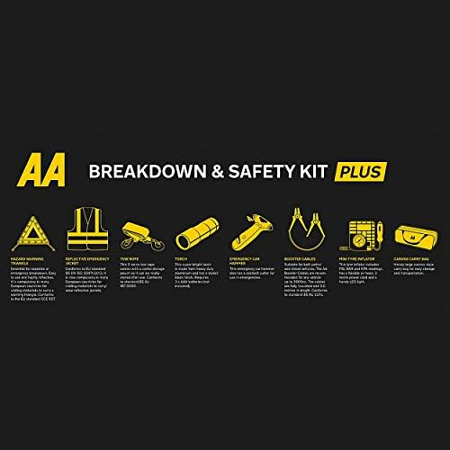 AA Vehicle Breakdown Safety Kit Plus AA5618 – Tyre Inflator, Warning Triangle - Image 7