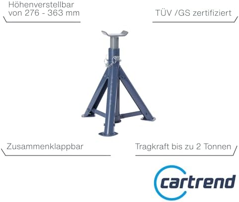 cartrend Stand, 2-ton load capacity, height-adjustable from 278 mm to 366 mm - Image 2