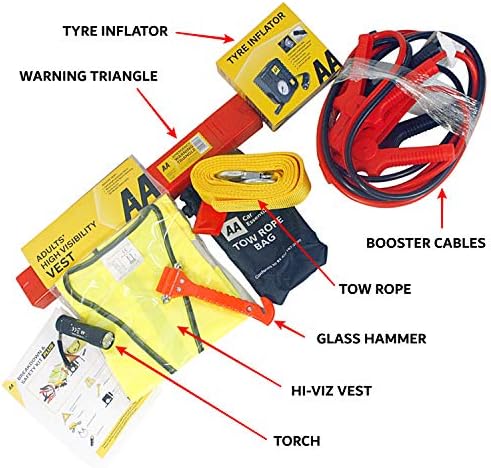 AA Vehicle Breakdown Safety Kit Plus AA5618 – Tyre Inflator, Warning Triangle - Image 6
