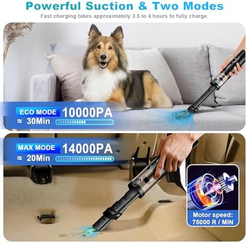 Handheld Vacuum Cordless, Upbooz Portable Car Vacuum, 14000PA - Image 2