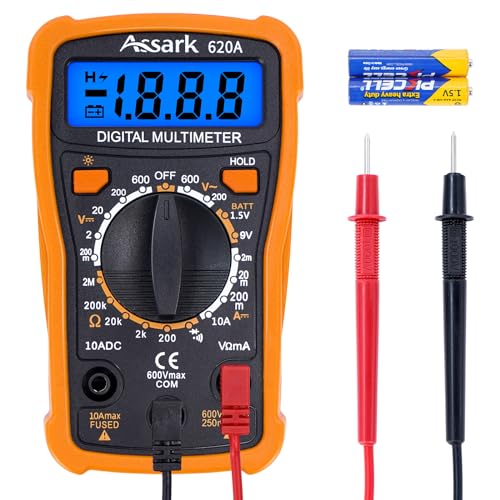 Digital Multimeter Voltage Tester, Assark 2000 Counts Multimeter Measure
