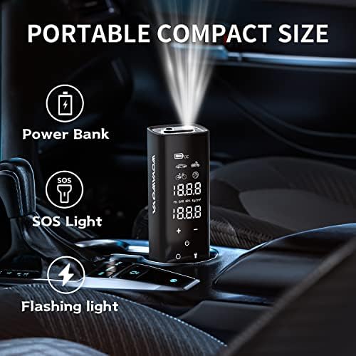 WOVAWOVA Tire Inflator Portable Air Compressor,12000 mAh Air Pump,150PSI - Image 6