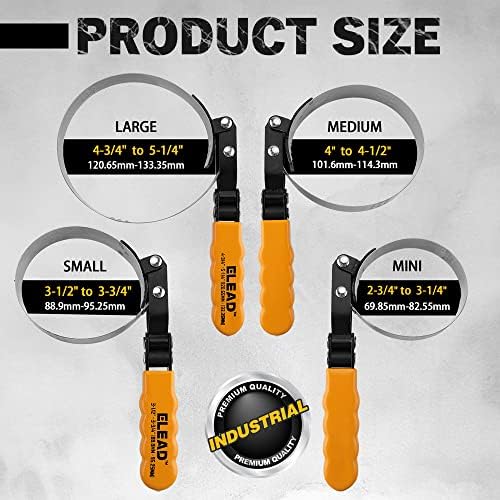 ELEAD 9-Piece Ultimate Oil Filter Wrench Set - Professional Oil Filter Removal - Image 3