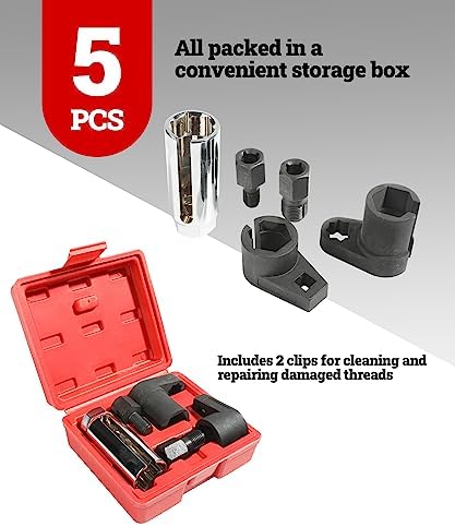 Zlirfy 5PCS Oxygen Sensor Removers,Automotive Oxygen Sensor Socket Wrench - Image 2