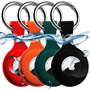 4 Pack AirTag Holder with Keychain - wanchel AirTag case with Anti-Lost Keychain