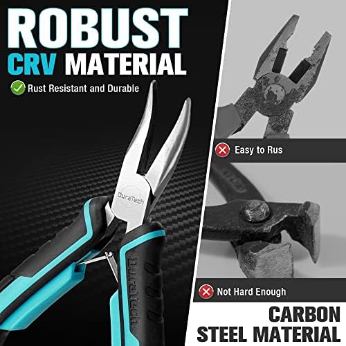 DURATECH Mini Pliers Set, 6PCS Jewelry Pliers Set, CRV Construction - Image 4