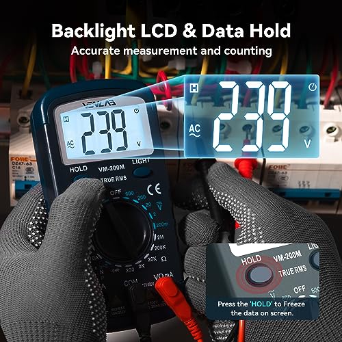 VENLAB Digital Multimeter DC AC Voltmeter, Ohm Meter, Fast Accurately Measures - Image 5