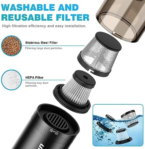 Handheld Vacuum Cordless, Upbooz Portable Car Vacuum, 14000PA - Image 6