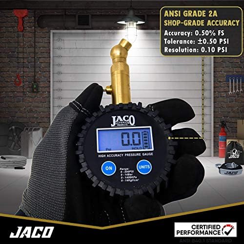 JACO Elite Digital Tire Pressure Gauge - Professional Accuracy - 100 PSI - Image 5
