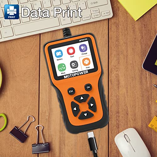 MOTOPOWER MP0515A 12V Car Battery Tester Automotive 100-2000 CCA Battery Load - Image 7