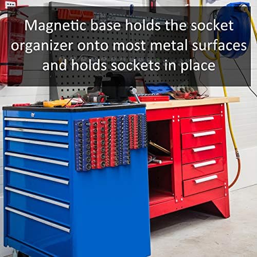 Olsa Tools Magnetic Socket Organizer | 3 Piece Socket Holder Kit | 1/2-inch - Image 6