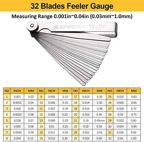 Toolwiz Spark Plug Gap Tool, Spark Plug Gapping Tool with 32 Blade Steel Feeler - Image 8
