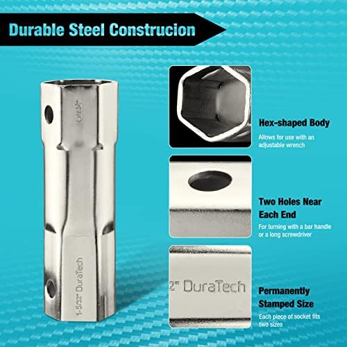 DURATECH Shower Valve Socket Wrench Set with Bar Handle for Removing Tub - Image 3