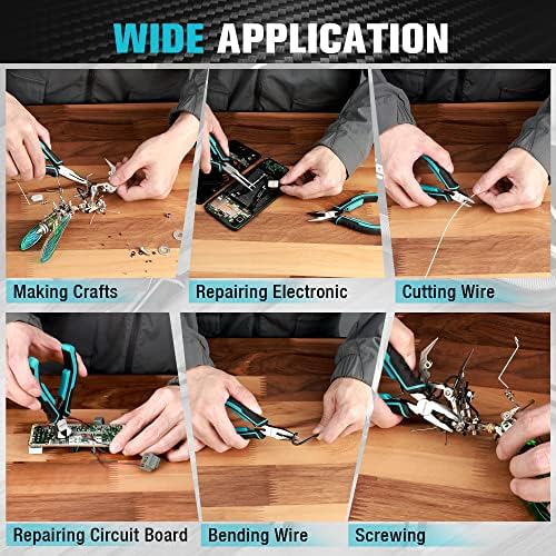 DURATECH Mini Pliers Set, 6PCS Jewelry Pliers Set, CRV Construction - Image 6