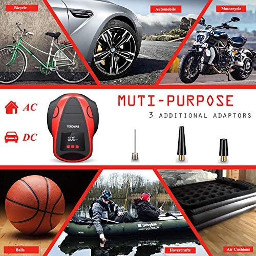 TEROMAS Tire Inflator Air Compressor, Portable DC/AC Air Pump - Image 3