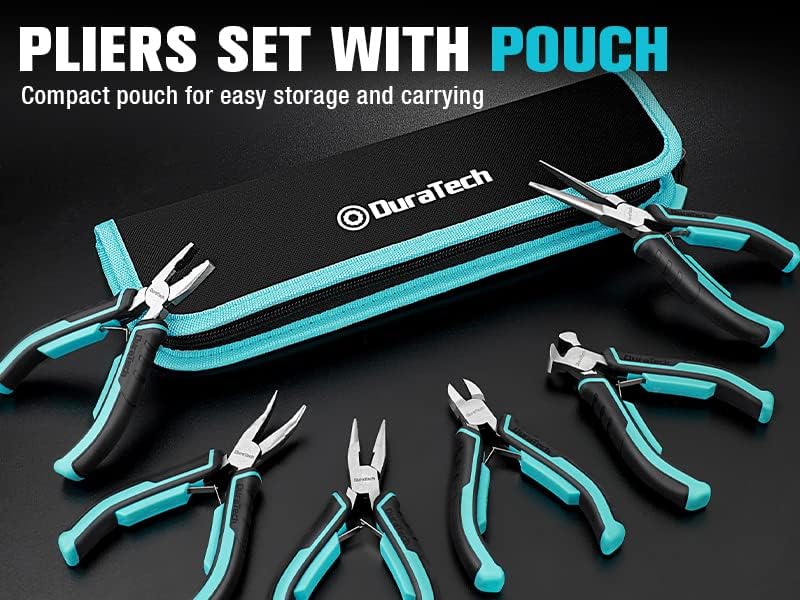 DURATECH Mini Pliers Set, 6PCS Jewelry Pliers Set, CRV Construction - Image 5